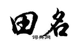 胡问遂田名行书个性签名怎么写