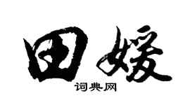 胡问遂田媛行书个性签名怎么写