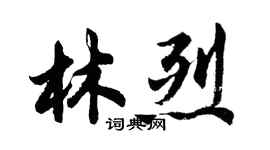 胡问遂林烈行书个性签名怎么写