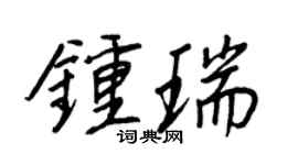 王正良钟瑞行书个性签名怎么写