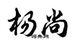 胡问遂杨尚行书个性签名怎么写