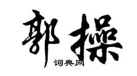 胡问遂郭操行书个性签名怎么写