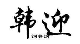 胡问遂韩迎行书个性签名怎么写