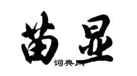 胡问遂苗显行书个性签名怎么写