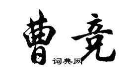 胡问遂曹竞行书个性签名怎么写