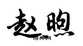 胡问遂赵煦行书个性签名怎么写