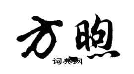 胡问遂方煦行书个性签名怎么写