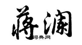 胡问遂蒋澜行书个性签名怎么写