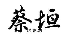 胡问遂蔡垣行书个性签名怎么写