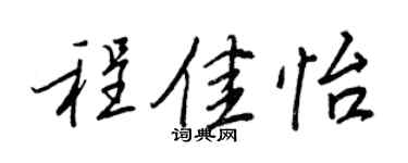 王正良程佳怡行书个性签名怎么写