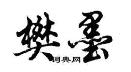 胡问遂樊墨行书个性签名怎么写