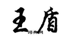 胡问遂王盾行书个性签名怎么写