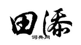 胡问遂田添行书个性签名怎么写