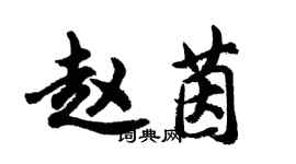 胡问遂赵茵行书个性签名怎么写