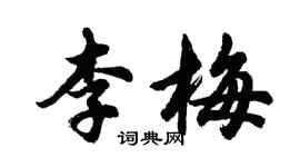 胡问遂李梅行书个性签名怎么写