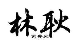 胡问遂林耿行书个性签名怎么写