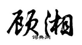 胡问遂顾湘行书个性签名怎么写