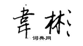 王正良韦彬行书个性签名怎么写