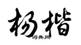 胡问遂杨楷行书个性签名怎么写