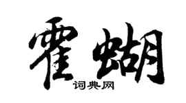 胡问遂霍蝴行书个性签名怎么写