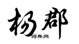 胡问遂杨郡行书个性签名怎么写