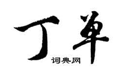 胡问遂丁单行书个性签名怎么写