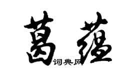 胡问遂葛蕴行书个性签名怎么写
