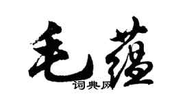 胡问遂毛蕴行书个性签名怎么写