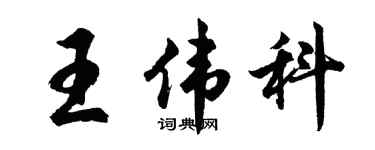 胡问遂王伟科行书个性签名怎么写