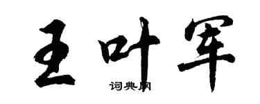 胡问遂王叶军行书个性签名怎么写