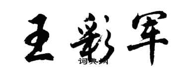 胡问遂王彩军行书个性签名怎么写