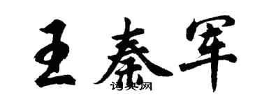 胡问遂王秦军行书个性签名怎么写