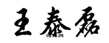 胡问遂王泰磊行书个性签名怎么写