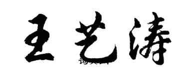 胡问遂王艺涛行书个性签名怎么写
