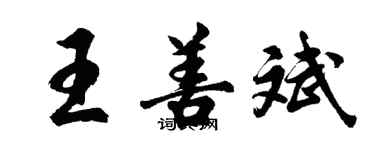 胡问遂王善斌行书个性签名怎么写