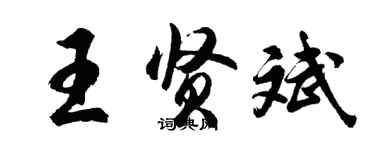 胡问遂王贤斌行书个性签名怎么写