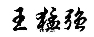 胡问遂王猛强行书个性签名怎么写