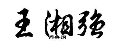 胡问遂王湘强行书个性签名怎么写