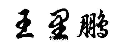 胡问遂王里鹏行书个性签名怎么写