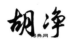 胡问遂胡净行书个性签名怎么写