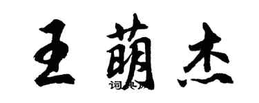 胡问遂王萌杰行书个性签名怎么写