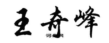 胡问遂王奇峰行书个性签名怎么写