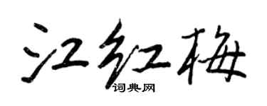 王正良江红梅行书个性签名怎么写