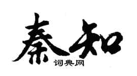 胡问遂秦知行书个性签名怎么写