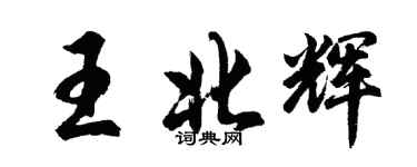 胡问遂王北辉行书个性签名怎么写