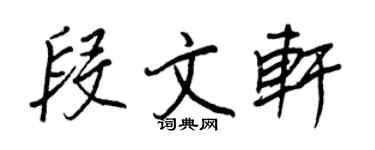 王正良段文轩行书个性签名怎么写