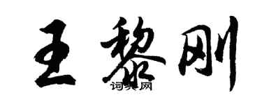 胡问遂王黎刚行书个性签名怎么写