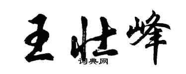 胡问遂王壮峰行书个性签名怎么写