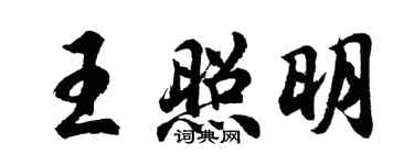 胡问遂王照明行书个性签名怎么写