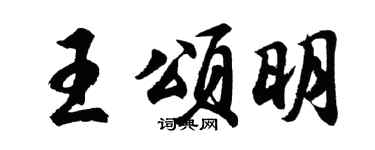 胡问遂王颂明行书个性签名怎么写